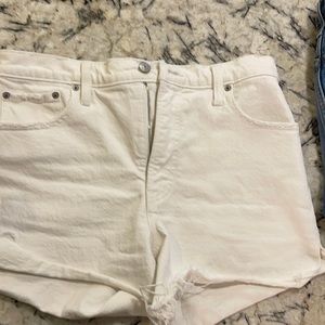 White Abercrombie shorts